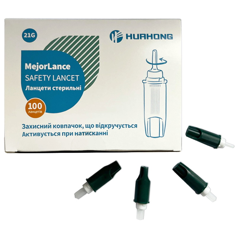 Ланцет стерильний, модель XXIII, 21G/1,8 мм